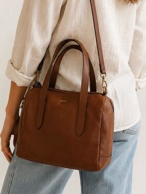 Fossil Tan Sydney Satchel Shoulder Handbag